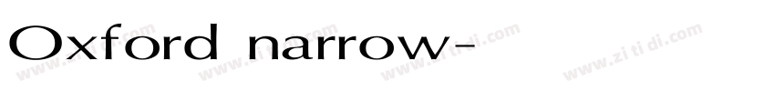 Oxford narrow字体转换